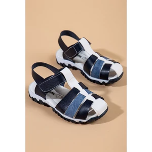 Şirin Bebe 3315 Laci Beyaz Erkek Çocuk Sandalet Ayakkabı