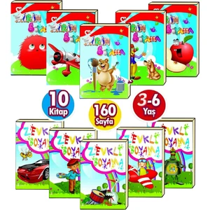 Ata Yayıncılık 3-6 Yaşa Uygun Eğlenceli Boyamalar+Boya Kalemleri