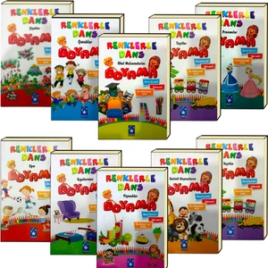 3-6 Yaşa Uygun Renkli Dünyam Boyamalar+Pastel Boya