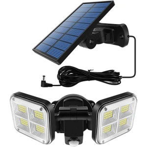 Solar LED Hareket Sensörlü  Bahçe Aydınlatması Su Geçirmez 120 Ledli Güneş Enerjili Lamba