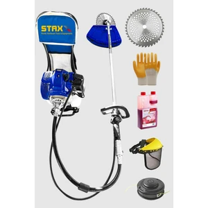 Staxx Power Germany Turbo 2 Zamanlı 7.9 Hp 63CC Metal Dişli Benzinli Sırt Tipi Tırpan Ot Çayır Çim Biçme + Yağ