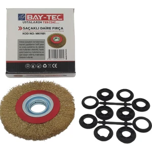 Daire Saçaklı Tel Fırça 150 mm Taş Motorlarına Profesyonel