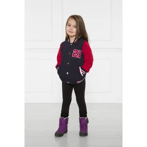 Çocuk Ceket Kidsabu Unisex Çocuk Kolej Mont - Kız Erkek Çocuk Nakışlı 3 iplik Lacivert