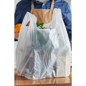 Beyaz Hışır Atlet Poşet, 2'li Market Alışveriş Poşet Büyük Boy Baskısız Poşet 2kg
