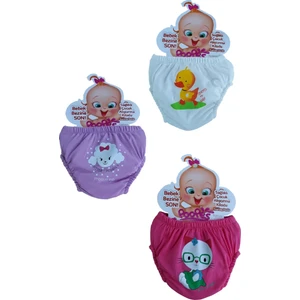 3'lü Kız Bebek Alıştırma Külodu