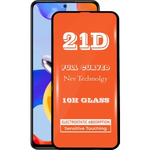 Kzy Xiaomi Redmi Note 11 Pro Tam Kaplayan 21D Temperli Ekran Koruyucu Cam