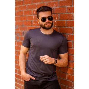 Azıcık Akıllı Füme Basic Rahat Ince Petek Kumaş Erkek Spor Tshirt 22ETSHPORT