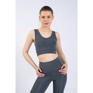 The Step Sports Snc Kadın Gri Crop Spor Büstiyer