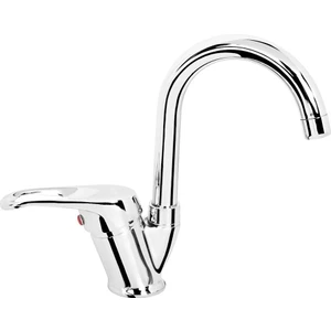 Banyo Kuğu Lavabo Bataryası Baston Boru Krom Çift Su Girişli
