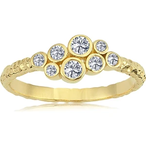 Fasek Gold Gümüş Yüzük - Ares Otantik Swarovski Taşlı 925 Ayar Gümüş Yüzük-Ares Otantik Tasarım Gümüş Yüzük