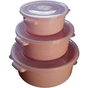 Hobby Life 3 Lü Yuvarlak Mikrofresh Tencere(0,5+1+2 Lt)