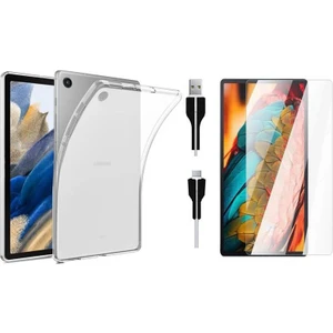 Samsung Galaxy Tab A8 10.5 SM-X200 (2021) Silikon Kılıf+Nano Cam+Kablo Koruyucu
