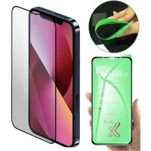 Apple iPhone 12 Ekran Koruyucu Seramik Nano Cam Esnek Tam Full Kaplayan Kırılmaz