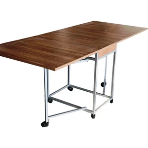 Kadir Leylek Montajı Yapılmış Katlanır 10 Kişilik Mdf Mutfak Masası Teak