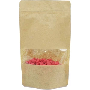 Kraft Pencereli Doypack 130x225 mm 10 Adet