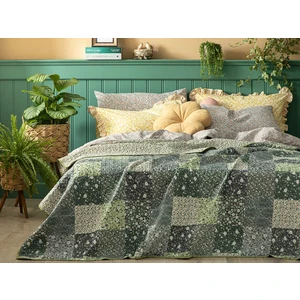 English Home Flower Patch Tek Kişilik Çok Amaçlı Örtü 160 x 220 cm Yeşil