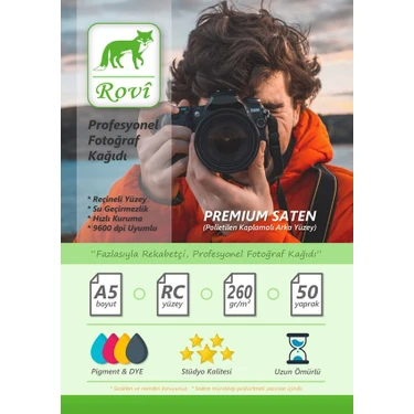 Rovi Rapunzel Satin Fotoğraf Kağıdı - 260gsm - 50yp -