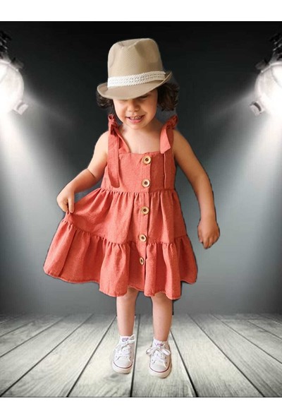 Cumino Lenora Kız Çocuk Şapkalı Elbise