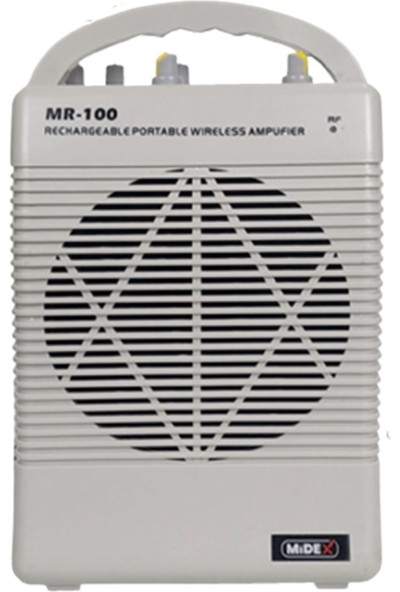 Midex 100 Watt Taşınabilir Şarjlı Portatif Ses Sistemi Hoparlör ÇİFT MİKROFONLU USB MP3 (MR-100EY)