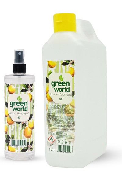 Green World Limon Kolonyası 1000 Ml+ 250 ml