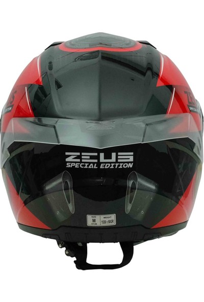 Zeus ZS-811A AL39 Mat Siyah Kırmızı Kapalı Kask