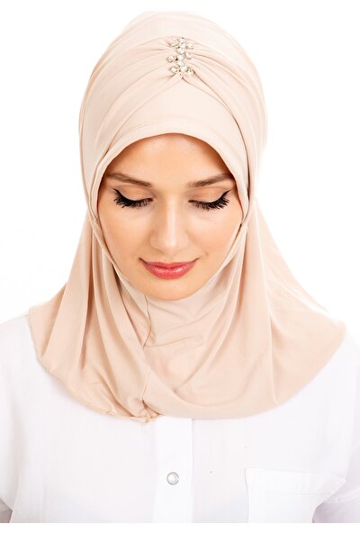 Modames Kadın Kelebek Taşlı Hijab Tesettür Dış Bone