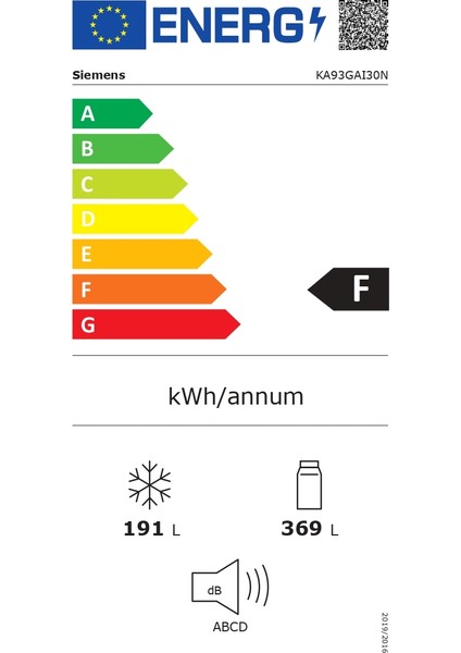 KA93GAI30N  560 lt Gardırop Tipi No-Frost Buzdolabı