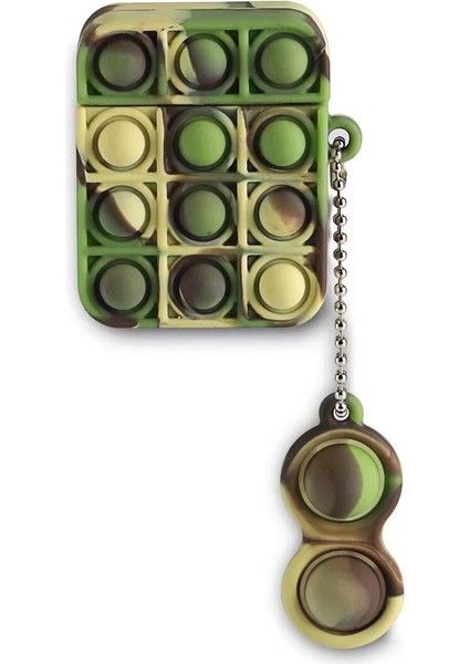 Airpods Kılıf 1. ve 2. Nesil Uyumlu Silikon Pop It Stres Yumuşak Silikon Kulaklık Kılıfı