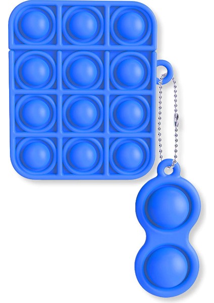 Airpods Kılıf 1. ve 2. Nesil Uyumlu Silikon Pop It Stres Yumuşak Silikon Kulaklık Kılıfı