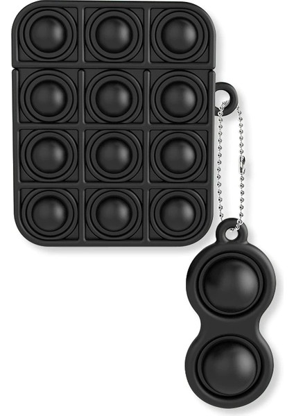 Airpods Kılıf 1. ve 2. Nesil Uyumlu Silikon Pop It Stres Yumuşak Silikon Kulaklık Kılıfı