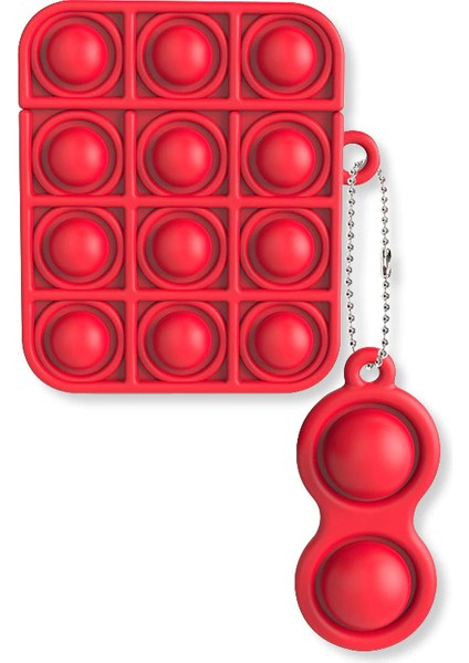 Airpods Kılıf 1. ve 2. Nesil Uyumlu Silikon Pop It Stres Yumuşak Silikon Kulaklık Kılıfı