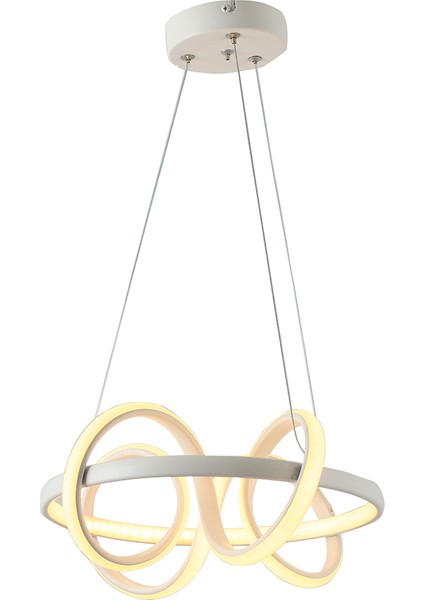 TT003-BY Tt Aydınlatma Sarmal Modeli Mat Beyaz LED Avize
