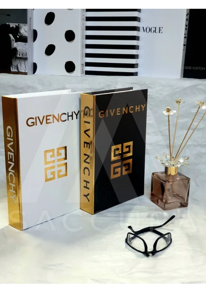 Lovely Book & Book 2'li Set Givenchy Dekoratif Kutu Set Kitap Kutu Set