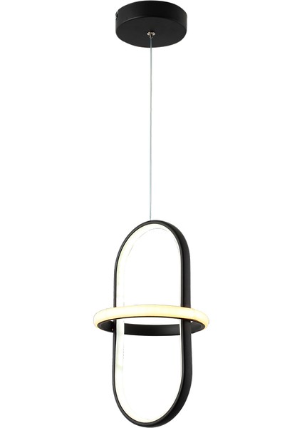 TT006-1-SY Tt Aydınlatma Minyon Modeli Tekli Mat Siyah LED Avize