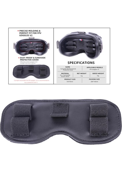 Goggles V2 Için Toz Geçirmez Anten ve Kart Depolama Kapağı Koruyucusu (Yurt Dışından)