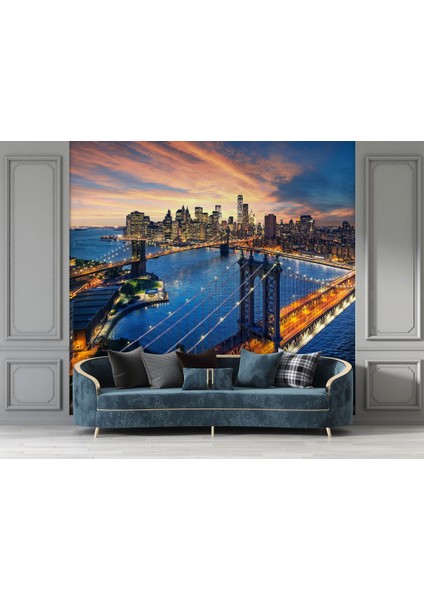 City 3D Poster - 3 Boyutlu Tek Parça Duvar Kağıdı