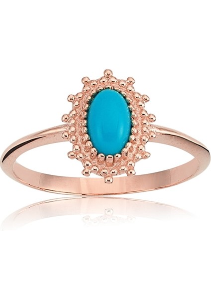 Altın Yüzük - Oval Firuze Altın Yüzük
