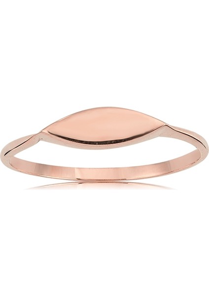 Minimal Altın Yüzük - 14 Ayar Altın Mekik Taşsız Minimal Eklem Yüzüğü - Hediyelik Altın Yüzük