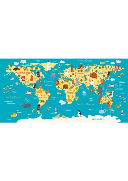 Map 3D Poster - 3 Boyutlu Tek Parça Duvar Kağıdı fiyatları