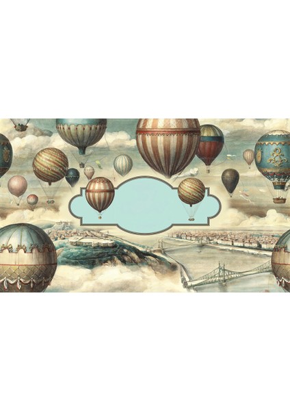 Balon 3D Poster - 3 Boyutlu Tek Parça Duvar Kağıdı