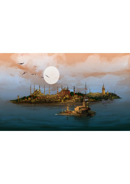 Istanbul 3D Poster - 3 Boyutlu Tek Parça Duvar Kağıdı fiyatları