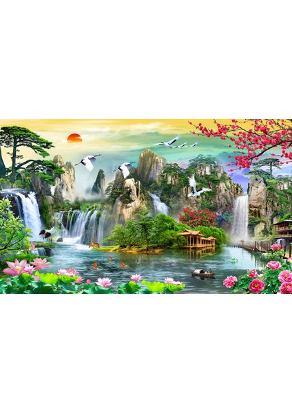 Doğa 3D Poster - 3 Boyutlu Tek Parça Duvar Kağıdı