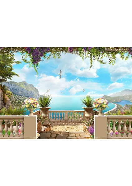 Manzara 3D Poster - 3 Boyutlu Tek Parça Duvar Kağıdı