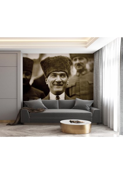 Atatürk Portre 3D Poster - 3 Boyutlu Tek Parça Duvar Kağıdı