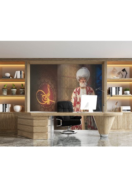 Kanuni Sultan 3D Poster - 3 Boyutlu Tek Parça Duvar Kağıdı