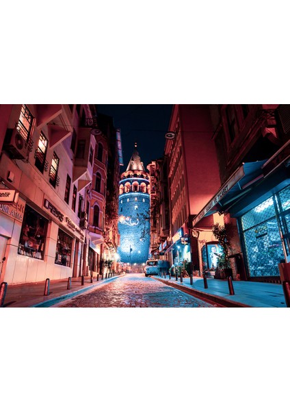 Galata 3D Poster - 3 Boyutlu Tek Parça Duvar Kağıdı