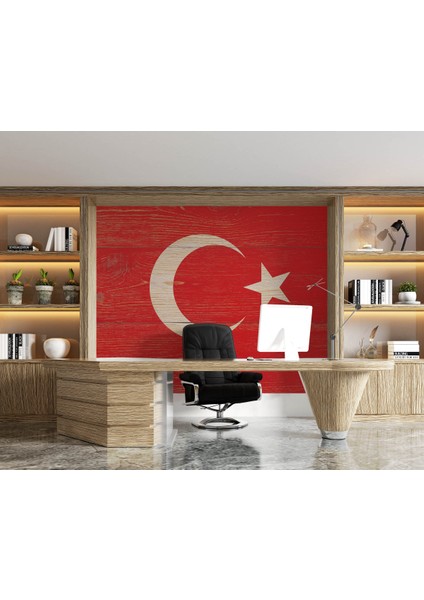 Orhun Store Türk Bayrağı  3D Poster - 3 Boyutlu Tek Parça Duvar Kağıdı