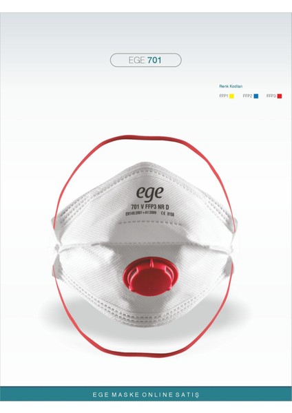 Ege Maske Ege 701 Ffp3 Nr N99 Ventilli MASKE10'LU