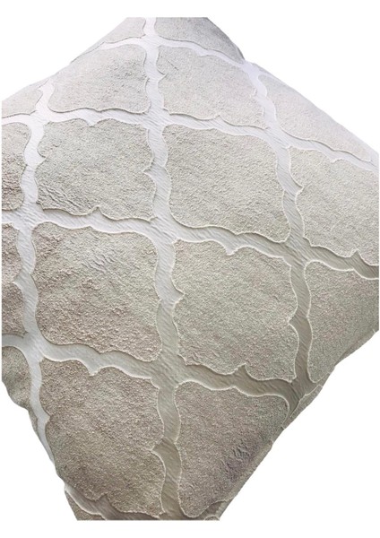 Geometrik Desenli Beyaz Kabartmalı Kırlent Kılıfı 45CM*45CM modelleri