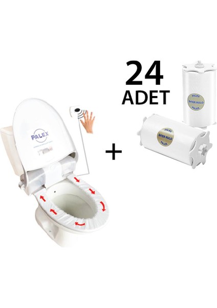 Sensörlü Hijyenik Klozet Kapağı + 24 Adet Yedek Rulo